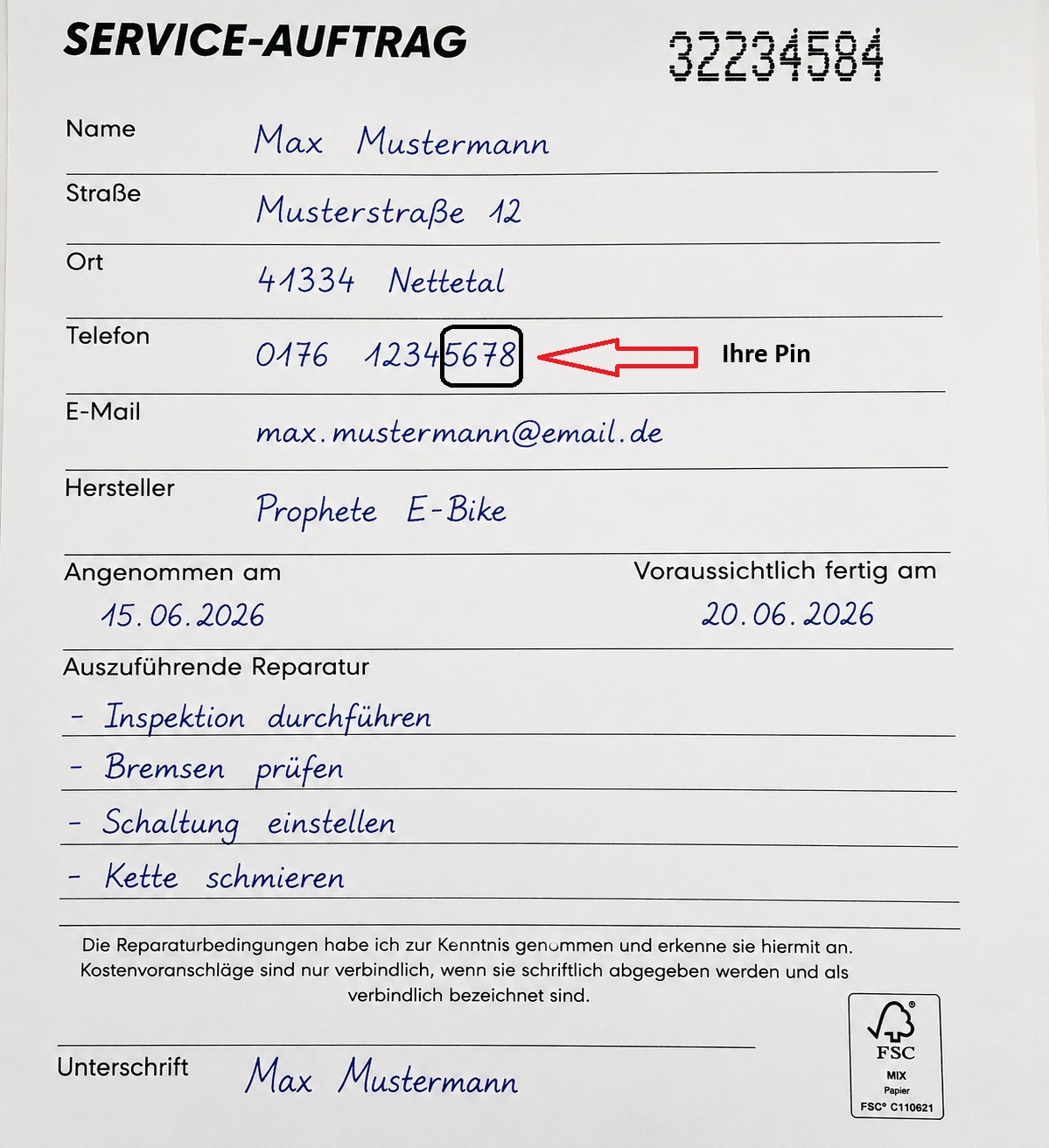 PIN finden